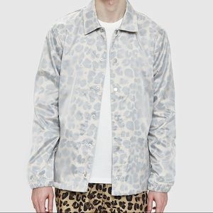 Stussy Translucent Coach Jacket in Leopard Size M